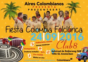 Colombiaans.nl organiseert met Aires Colombianos een Colombiaanse Folklore Avond