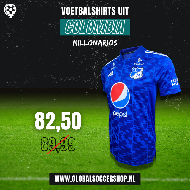 Voetbalshirts van Colombiaanse clubs te koop in Nederland