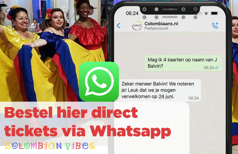 Tickets bestellen voor Colombian Vibes II via Whatsapp