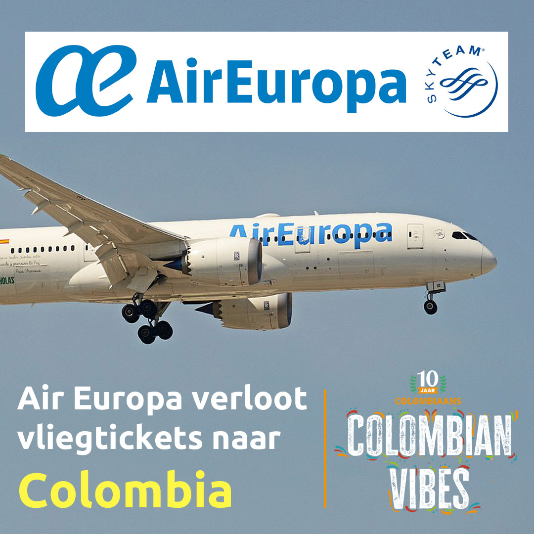 Air Europa verloot vliegtickets naar Colombia tijdens Colombian Vibes