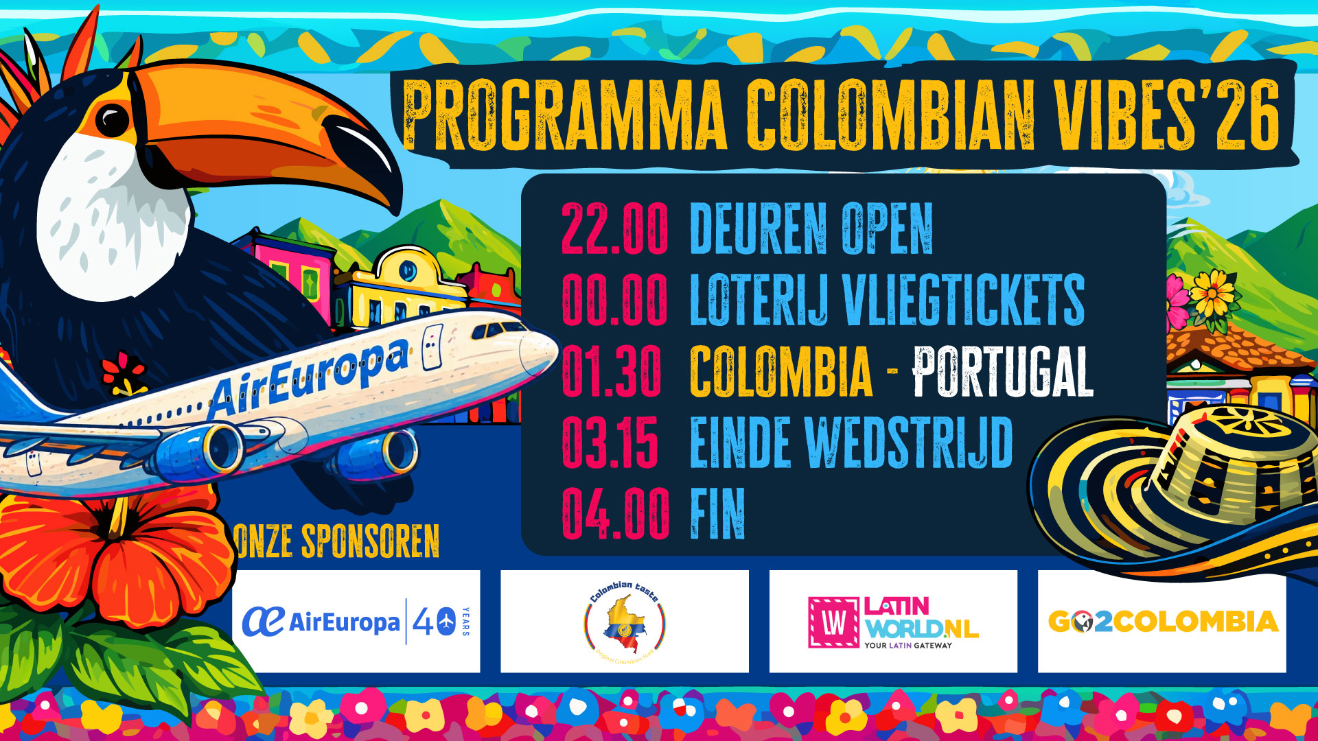 Het programma van Colombian Vibes 2026